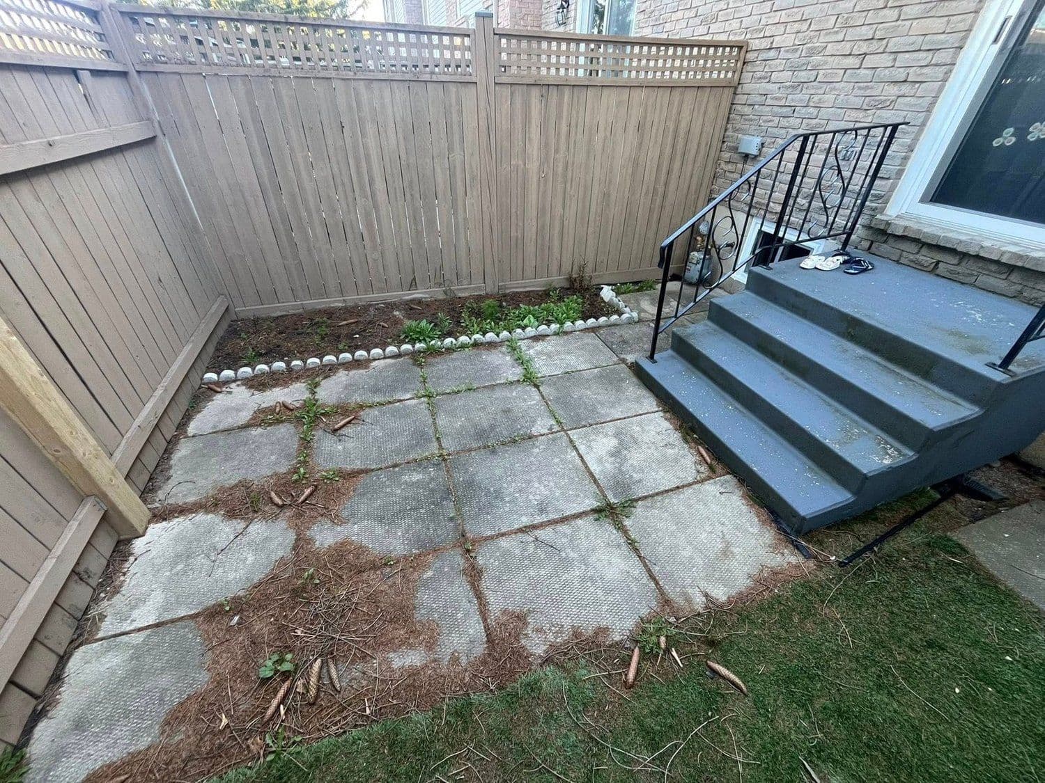 Backyard Patio before